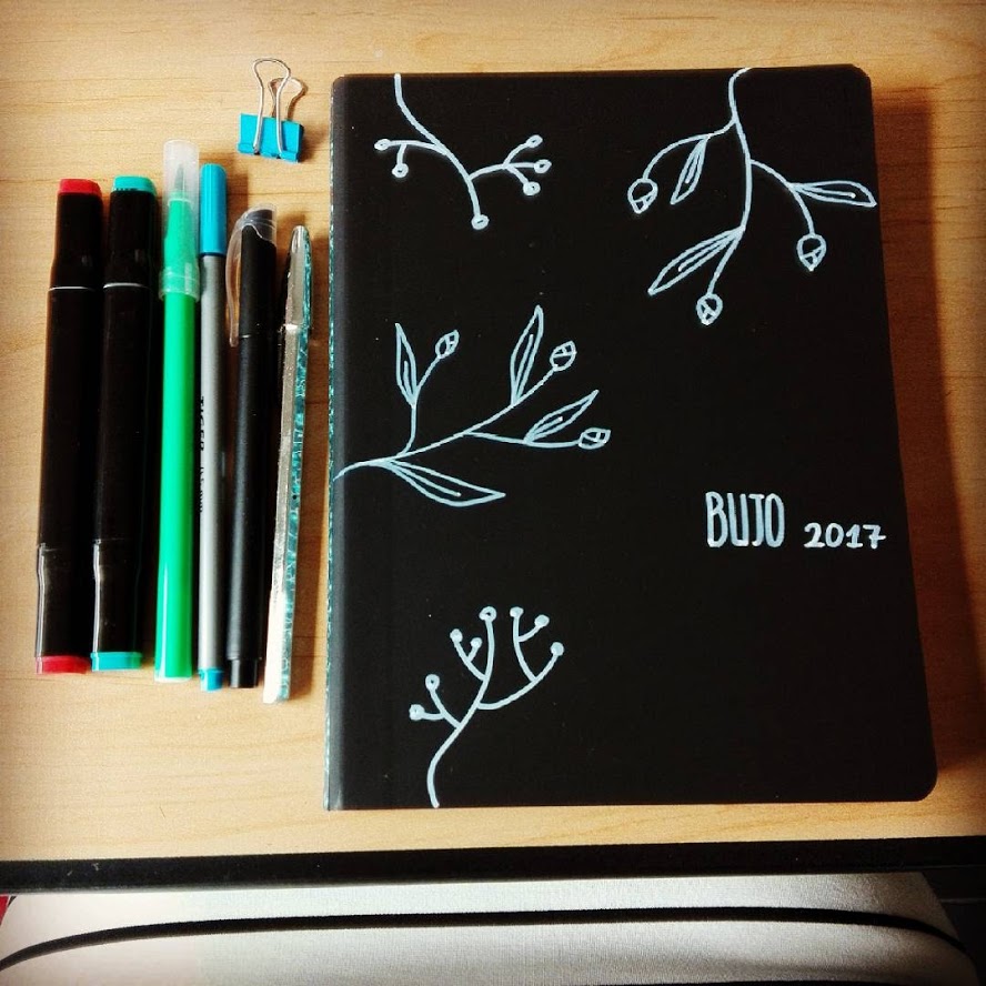 Bullet journal nummer 2. zelf versierd. Nog steeds heel blij mee!